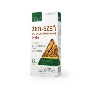 Żeń-szeń właściwy (koreański) forte 400mg, 60 kaps.