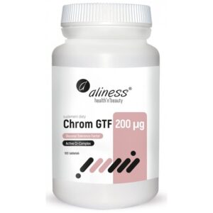 CHROM GTF ACTIVE CR-COMPLEX 200 ΜG 100 TABLETEK ALINESS CHROM Z DROŻDŻY SACCHAROMYCES CERVISIAE