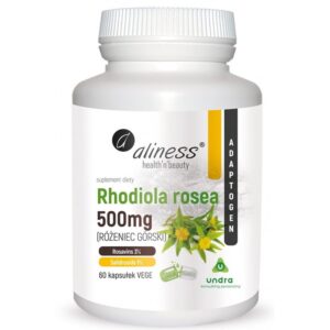 RHODIOLA ROSEA RÓŻENIEC GÓRSKI 500MG 60 KAPS ALINESS EKSTRAKT Z RÓŻEŃCA GÓRSKIEGO RHODIOLA ROSEA 3% ROZAWIN 1% SALIDROZYDU