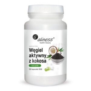 WĘGIEL AKTYWNY Z KOKOSA FOOD GRADE 300 MG 100 KAPS. ALINESS